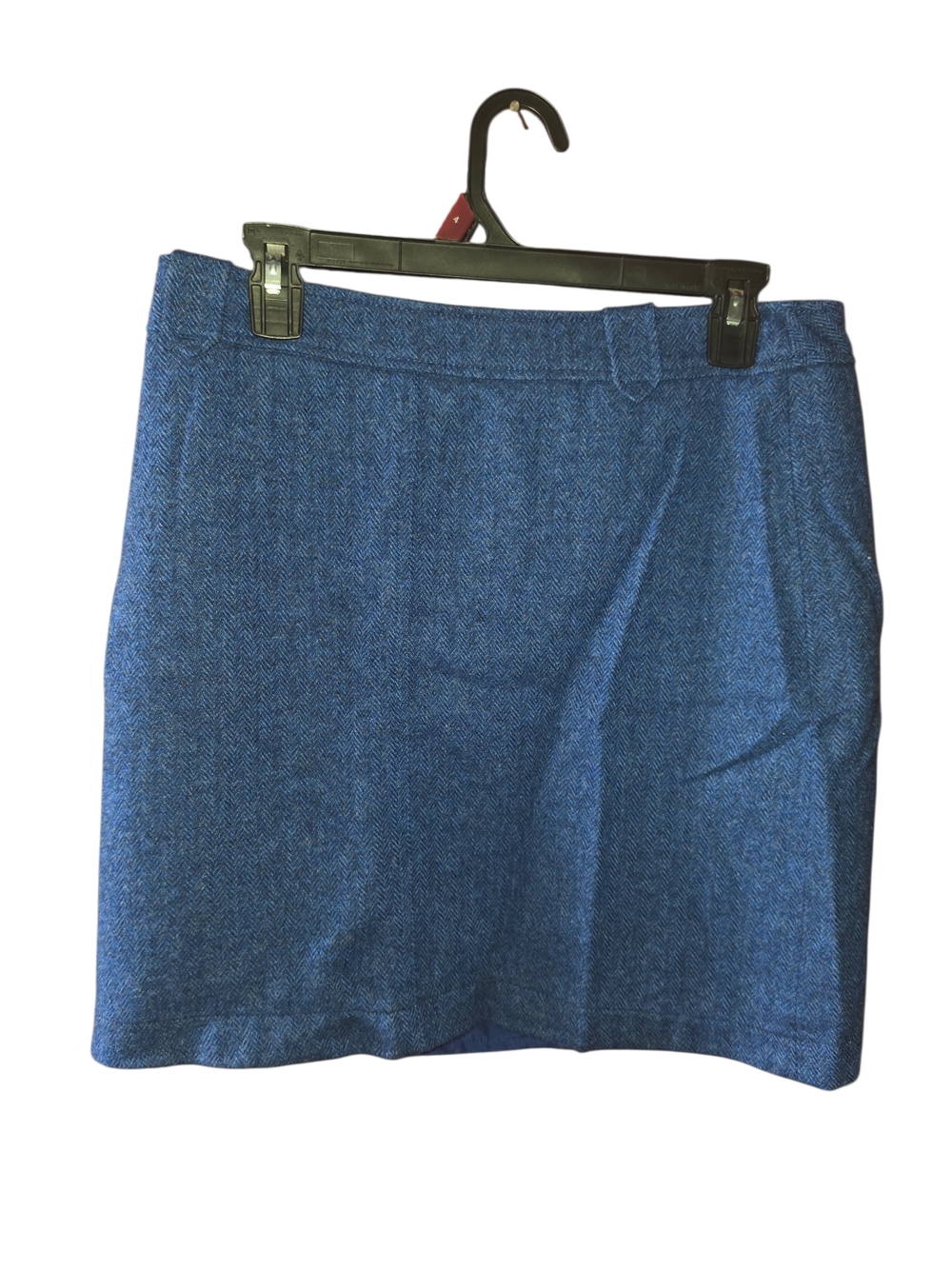 4/6/64. Talbots Womens Blue Herringbone Wool-Blend Pencil Skirt